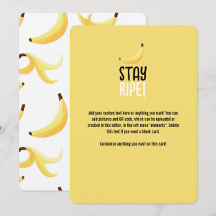Cartes Pour Fêtes Annuelles Motif de fête banane drôle coloré - modifiable