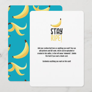 Cartes Pour Fêtes Annuelles Motif de fête banane drôle coloré - modifiable