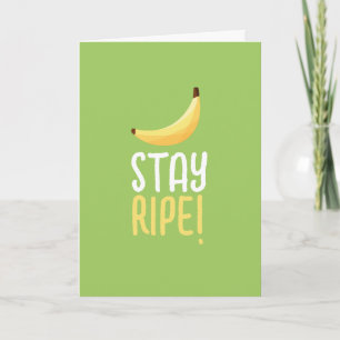 Cartes Pour Fêtes Annuelles Motif de fête drôle de jeux de mots sur la banane,