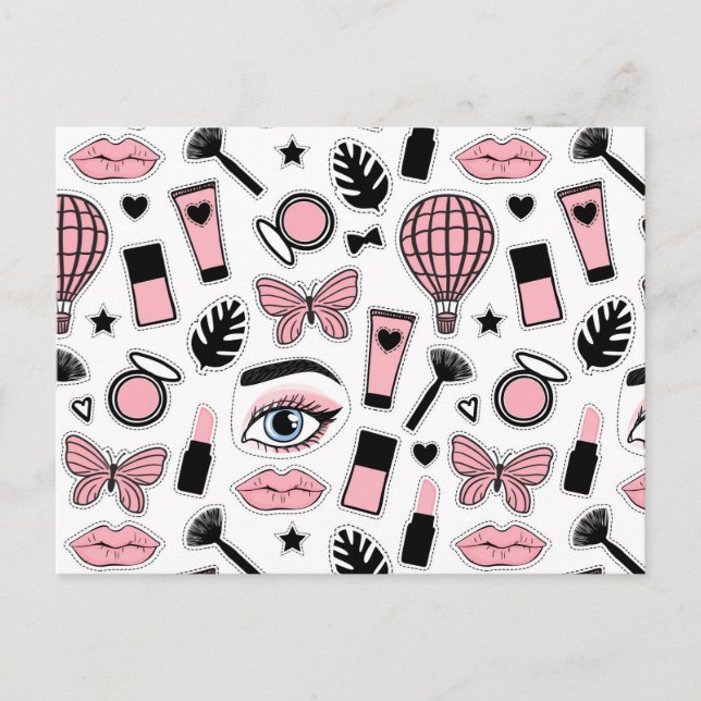 Cartes Pour Fêtes Annuelles Motif de maquillage (Devant)