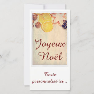 Cartes Pour Fêtes Annuelles Motif de Noël avec des fruits…