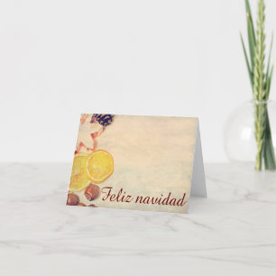Cartes Pour Fêtes Annuelles Motif de Noël avec des fruits…
