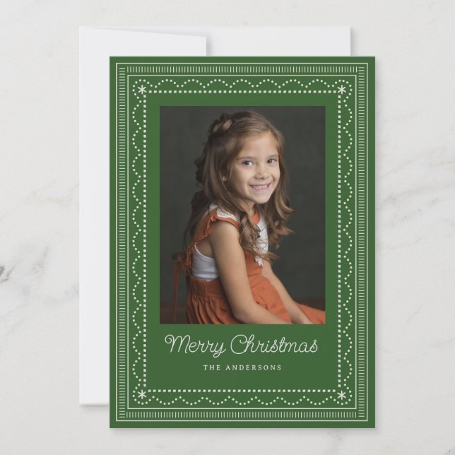 Cartes Pour Fêtes Annuelles Motif de Noël brodé (Devant)