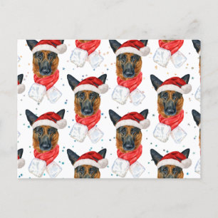 Cartes Pour Fêtes Annuelles Motif de Noël de chien de berger allemand mignon