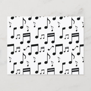 Cartes Pour Fêtes Annuelles Motif de note de musique