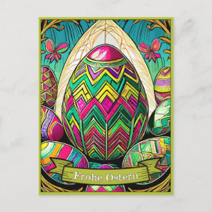 Cartes Pour Fêtes Annuelles Motif de Pâques de dessin animé coloré avec œufs d