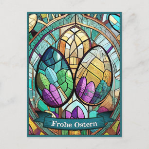 Cartes Pour Fêtes Annuelles Motif de Pâques en cartoon coloré avec œufs de Pâq