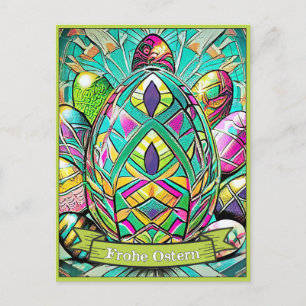 Cartes Pour Fêtes Annuelles Motif de Pâques en cartoon coloré avec œufs de Pâq