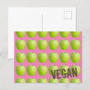 Cartes Pour Fêtes Annuelles Motif de pomme végétarienne pour amoureux de fruit