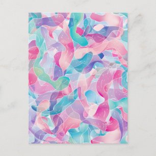 Cartes Pour Fêtes Annuelles Motif de ruban abstrait pastel