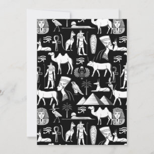 Cartes Pour Fêtes Annuelles Motif de symbole hiéroglyphique de l'Égypte ancien