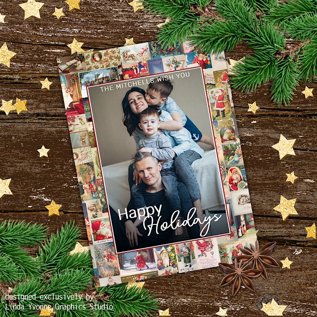 Cartes Pour Fêtes Annuelles Motif de voeux de Noël personnalisé (Créateur téléchargé)