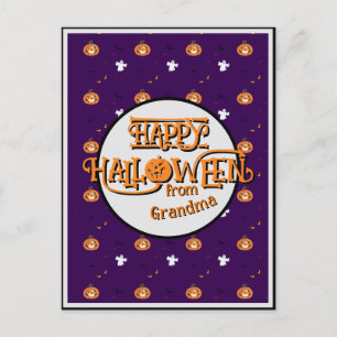 Cartes Pour Fêtes Annuelles Motif d'Halloween et message effrayant