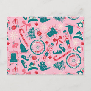 Cartes Pour Fêtes Annuelles Motif d'icône encadrée de vacances de lutin