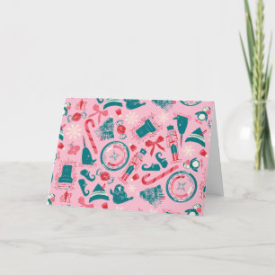 Cartes Pour Fêtes Annuelles Motif d'icône encadrée pour les vacances elfiques