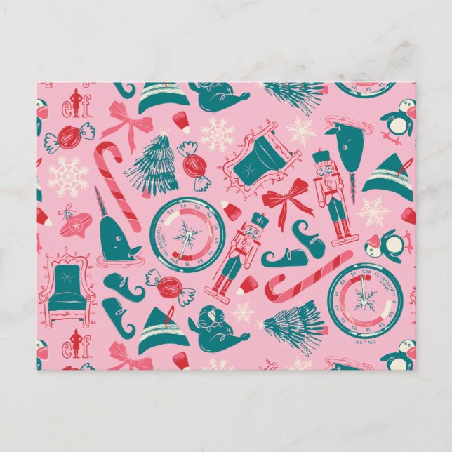 Cartes Pour Fêtes Annuelles Motif d'icône encadrée pour les vacances elfiques (Devant)