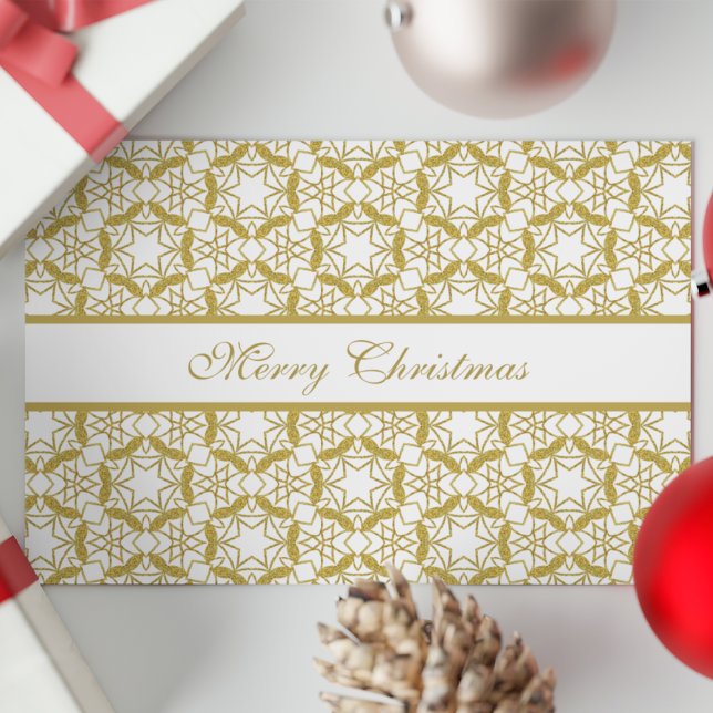 Cartes Pour Fêtes Annuelles Motif d'or personnalisé de luxe de Noël (Créateur téléchargé)