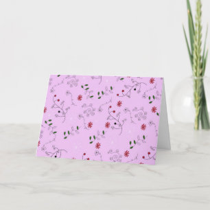 Cartes Pour Fêtes Annuelles Motif du jardin de fleurs de grand-mère