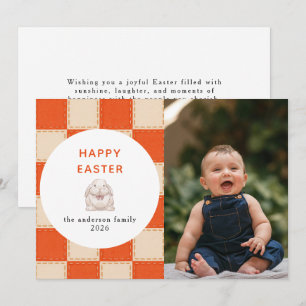 Cartes Pour Fêtes Annuelles Motif élégant de corail et de crème Photo de Pâque