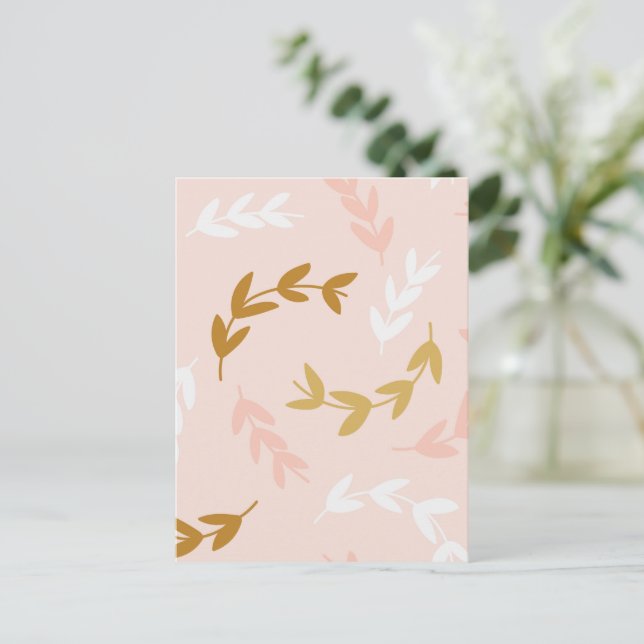 CARTES POUR FÊTES ANNUELLES MOTIF FEUILLE 4 (Debout devant)