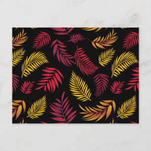 Cartes Pour Fêtes Annuelles Motif Feuille tropical 21