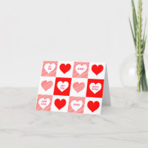 Motif Flirty Red and White Candy Hearts