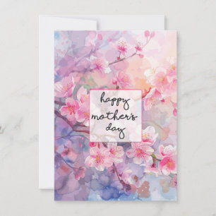 Cartes Pour Fêtes Annuelles Motif floral de fleurs de cerisier pour la fête de