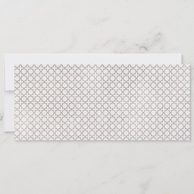 Cartes Pour Fêtes Annuelles Motif géométrique beige islamique (Devant)