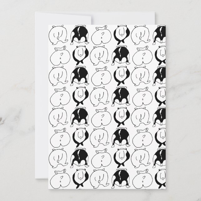 Cartes Pour Fêtes Annuelles Motif Hamster Butts (Devant)