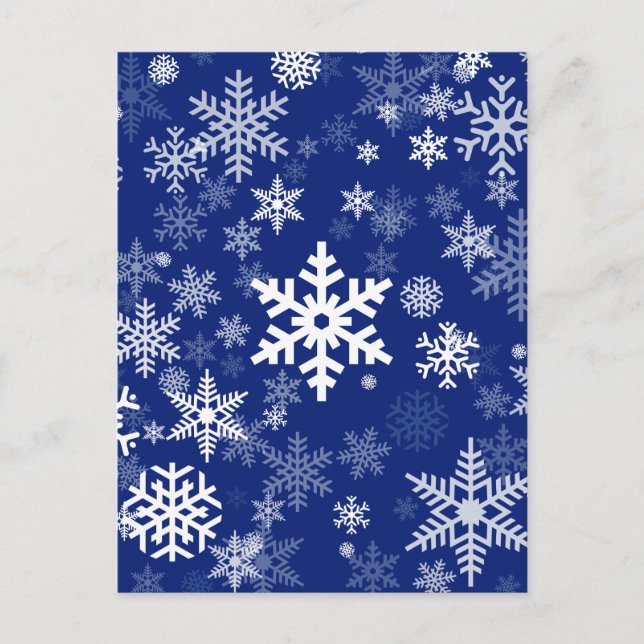 Cartes Pour Fêtes Annuelles Motif heureux de flocons de neige de vacances pour (Devant)