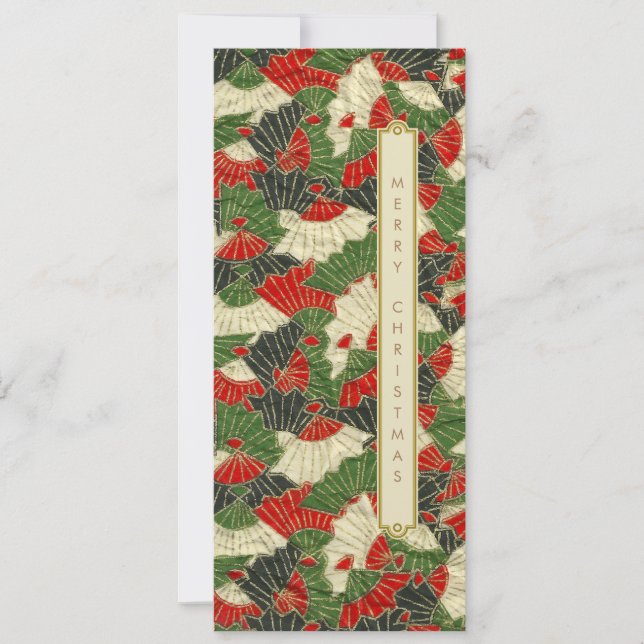 Cartes Pour Fêtes Annuelles Motif japonais origami Noël (Devant)