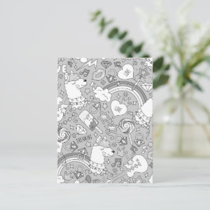 Cartes Pour Fêtes Annuelles motif lama 4