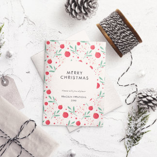 Cartes Pour Fêtes Annuelles Motif minimaliste moderne Noël d'entreprise