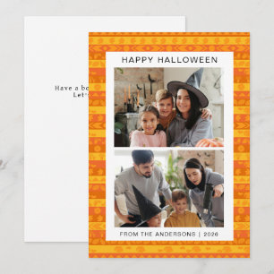 Cartes Pour Fêtes Annuelles Motif minimaliste rétro boho Halloween Photo