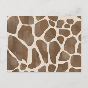 Cartes Pour Fêtes Annuelles Motif Poster de animal de Giraffe d'aquarelle