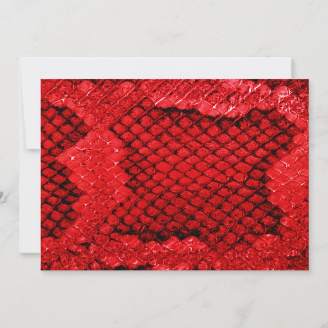 Cartes Pour Fêtes Annuelles Motif poster de animal rouge  peau de serpent exot (Devant)