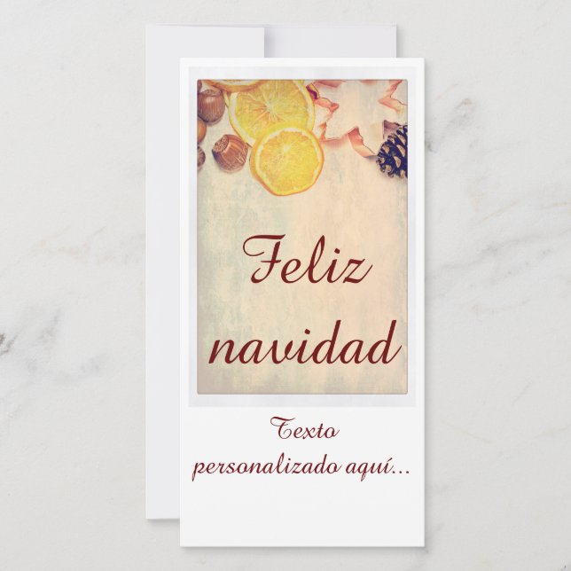 Cartes Pour Fêtes Annuelles Motif pour Noël avec des fruits... (Devant)