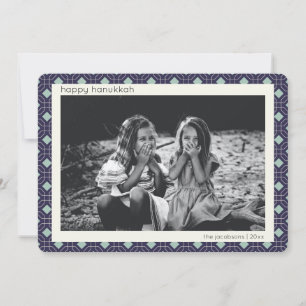 Cartes Pour Fêtes Annuelles Motif rétro bleu de milieu de siècle pour photo de