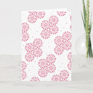 Cartes Pour Fêtes Annuelles Motif rouge de bonbons à Noël de sucrerie de