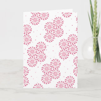 Cartes Pour Fêtes Annuelles Motif rouge de bonbons à Noël de sucrerie de