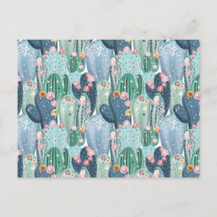 Cartes Pour Fêtes Annuelles Motif Soft Patel Cactus