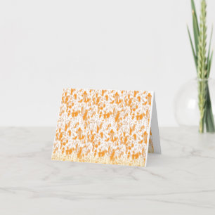 Cartes Pour Fêtes Annuelles Motif textile présentant un motif orange et or vib