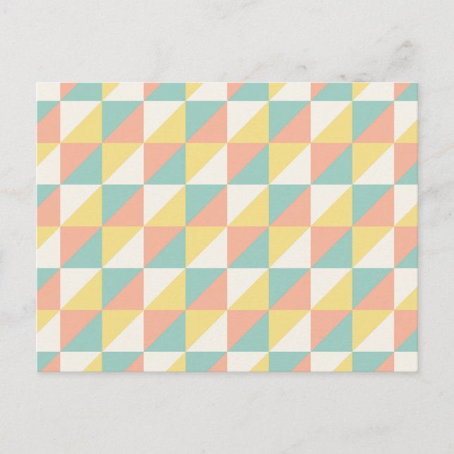 Cartes Pour Fêtes Annuelles Motif triangle Abstrait géométrique coloré (Devant)