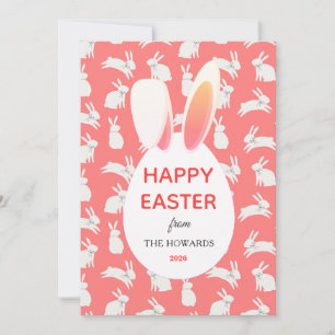 Cartes Pour Fêtes Annuelles Motifs de lapin modernes élégants Photo de Pâques