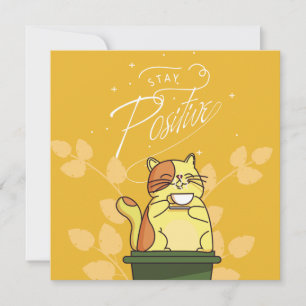 Cartes Pour Fêtes Annuelles Motivation du chat