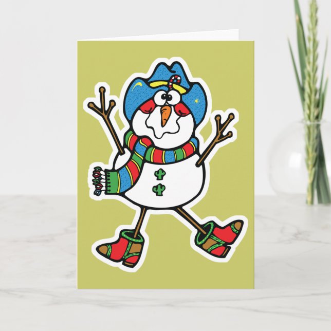 Cartes Pour Fêtes Annuelles motoneigiste (Devant)