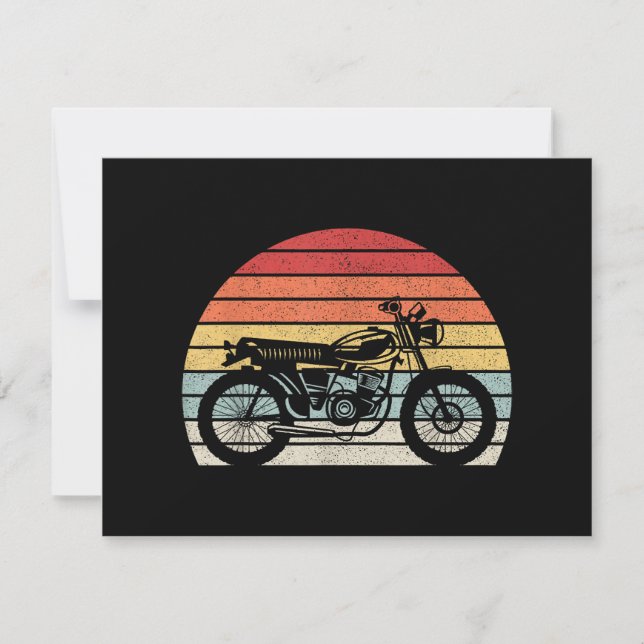 Cartes Pour Fêtes Annuelles Motorcycle vintage (Devant)