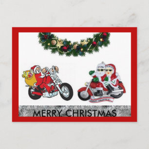 Cartes Pour Fêtes Annuelles Motorcycles Merry Christmas post card