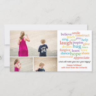 Cartes Pour Fêtes Annuelles Mots x3