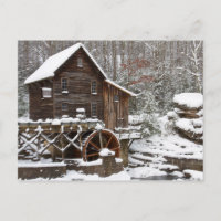 Moulin à gruau de Glade Creek en hiver